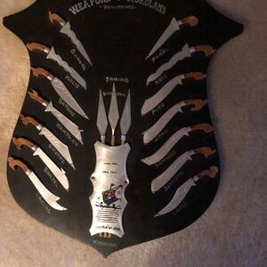 Wall Plaque Souvenir Weapons of Moroland Philippines Vietnam War